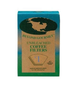 HIC Harold Import Company Beyond Gourmet Unbleached Coffee Filters - Brews 1 to 2 Cups
