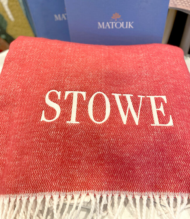 Matouk Pezzo Throw - Monogrammed STOWE