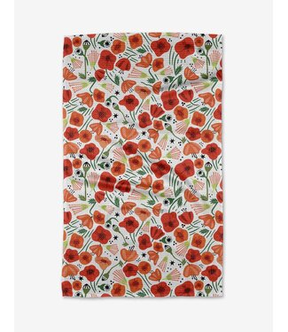 Geometry Tea Towels - Poppy Power