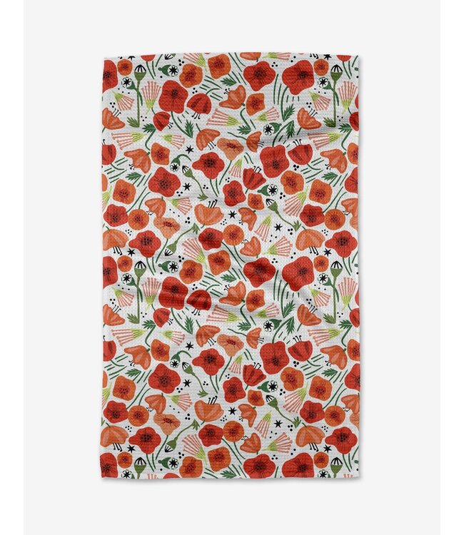 Geometry Tea Towels - Poppy Power