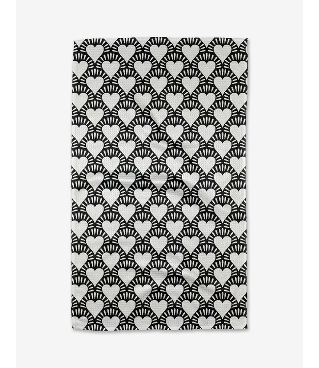 Geometry Tea Towels - Heartthrob Onyx