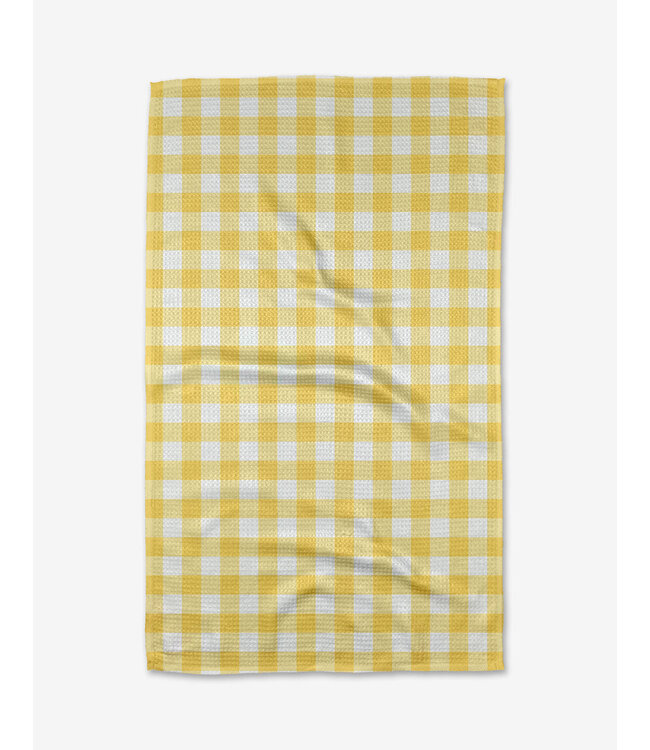Geometry Tea Towels - Lemon Gingham