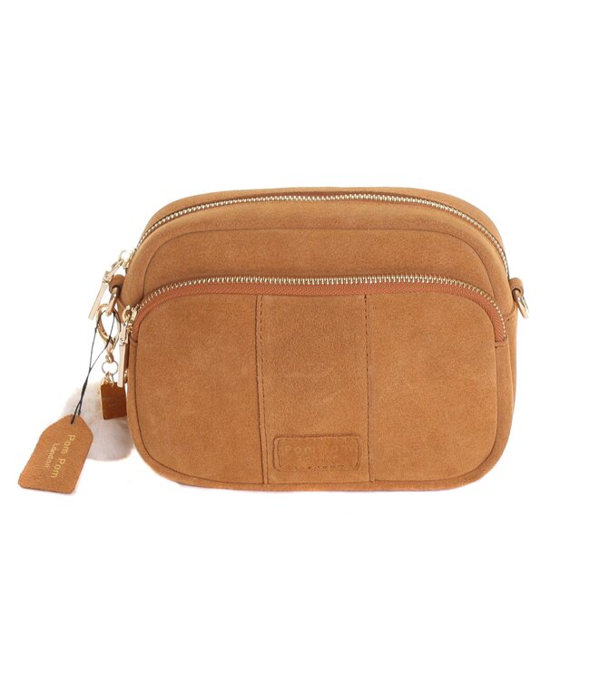 Pom Pom London Mayfair Bag - Tan Suede