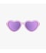 Frosted Pink Polarized Heart Sunglasses