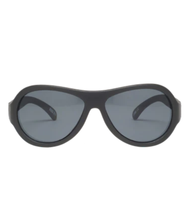 Jet Black Aviators Sunglasses