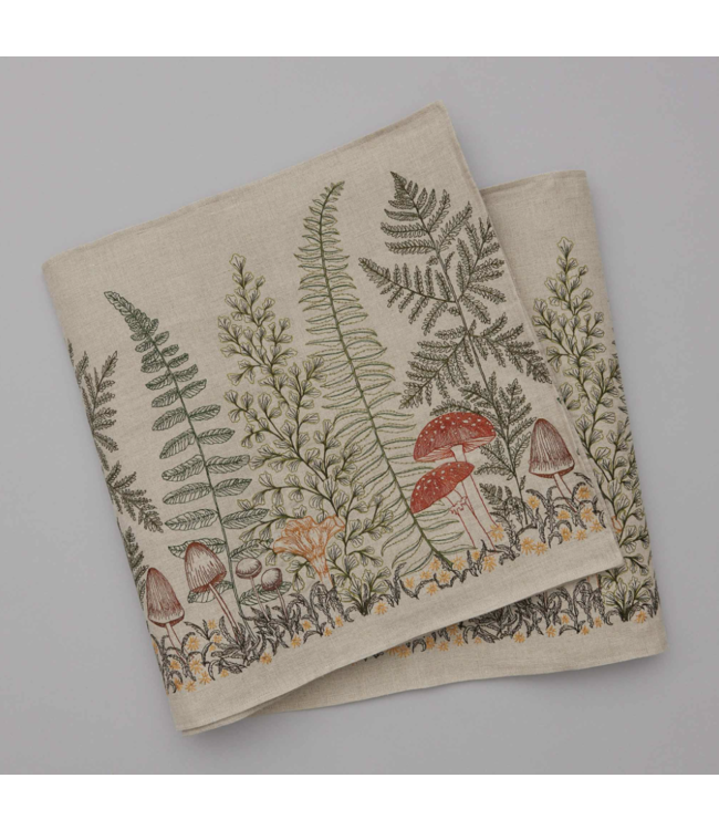 Coral & Tusk Runner - Mushrooms & Ferns