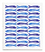 Swedish Dishcloth - Sardines - Blue