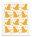 Swedish Dishcloth - Doodle Dog - Ochre