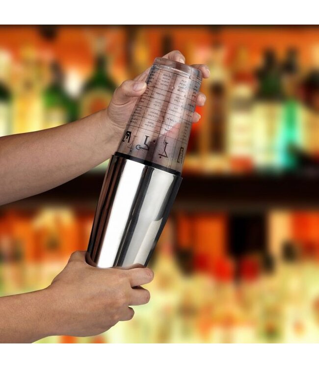 HIC Harold Import Company HIC Bar Boston Cocktail Shaker with Recipes