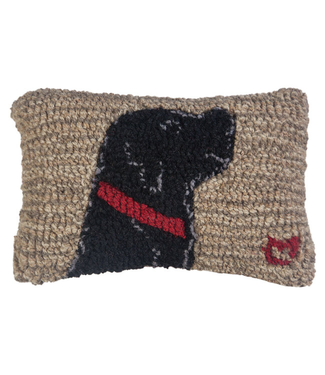 Chandler 4 Corners Pillow 8 x 12 - Begging Black Lab