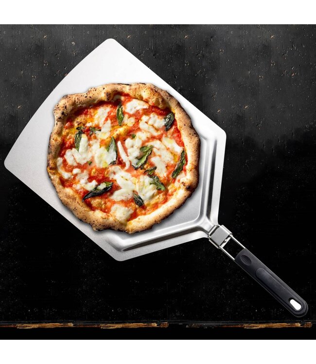 Metal Pizza Paddle with Folding Handle