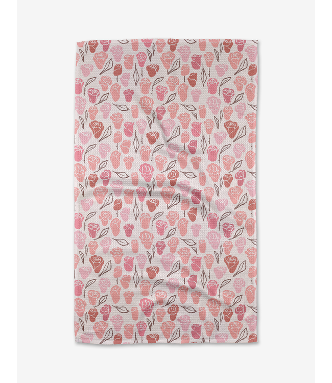 Geometry Tea Towel - Neutral Rose