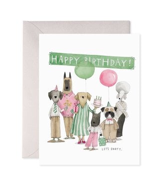 E. Francis Dog Party Birthday Card