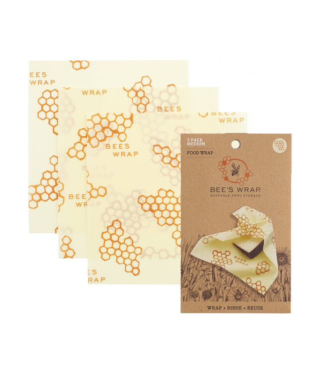 Bee's Wrap Medium 3 PK Wraps - Honeycomb