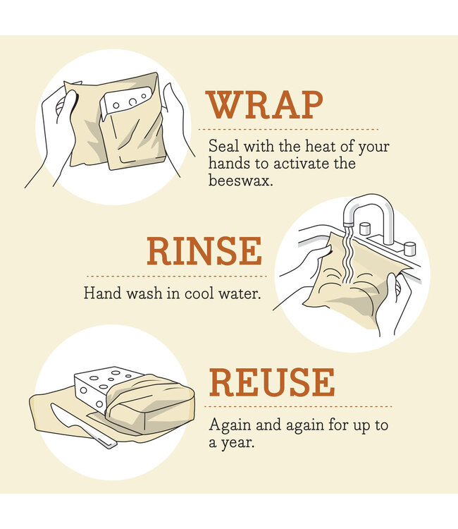 Bee's Wrap Medium 3 PK Wraps - Honeycomb