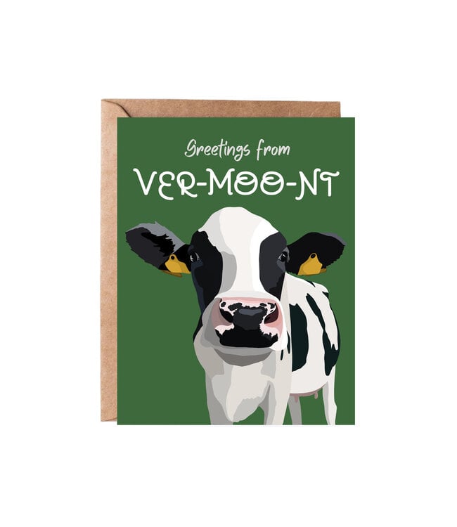 Greetings from Ver-Moo-Nt Card