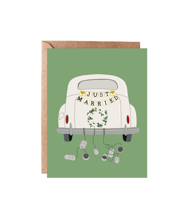 Just Married Wedding Greeting Card