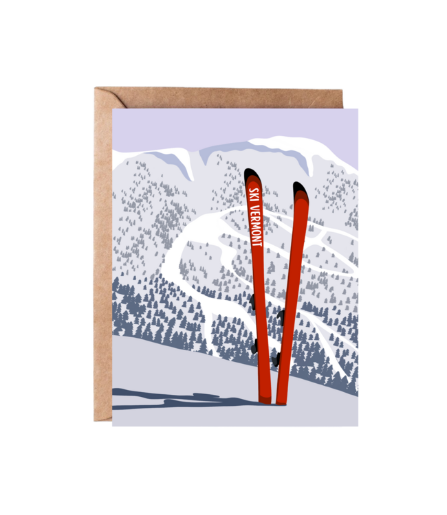 Ski Vermont Greeting Card