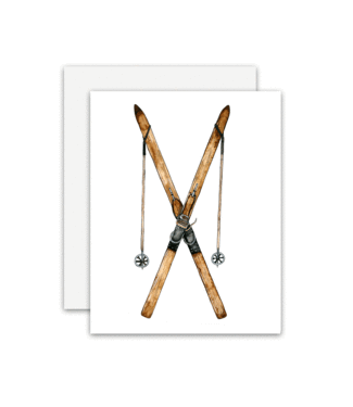 Vintage Skis Card