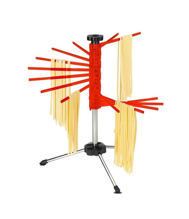 HIC Harold Import Company Fantes Collapsible Pasta Drying Rack, Red