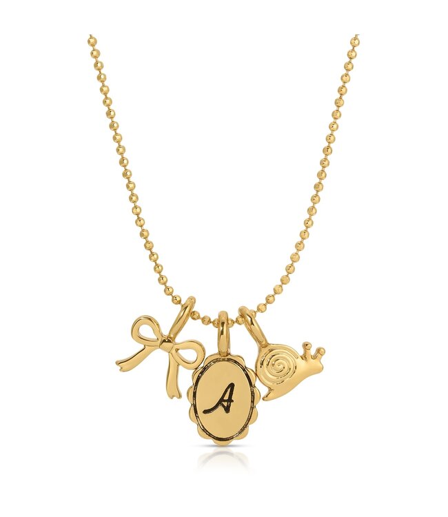 Lucky Feather Lucky Feather - Charm Garden Gold Necklace