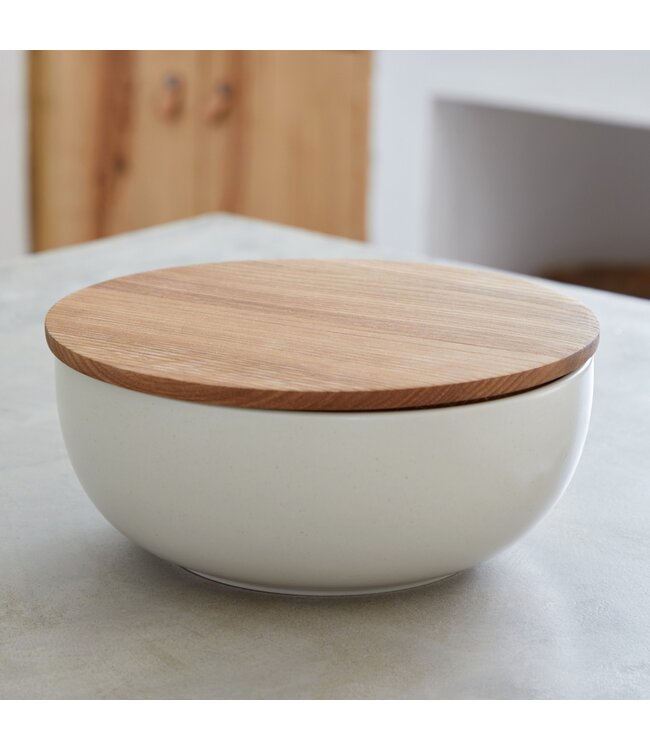 Casafina Pacifica - Serving Bowl w/Oak Wood Lid