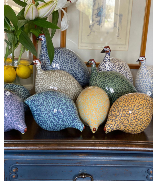 Les Ceramiques De Lussan Speckled Guinea Fowl - LARGE