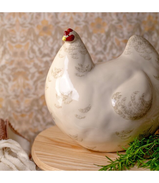 Les Ceramiques De Lussan Speckled Hen - MEDIUM