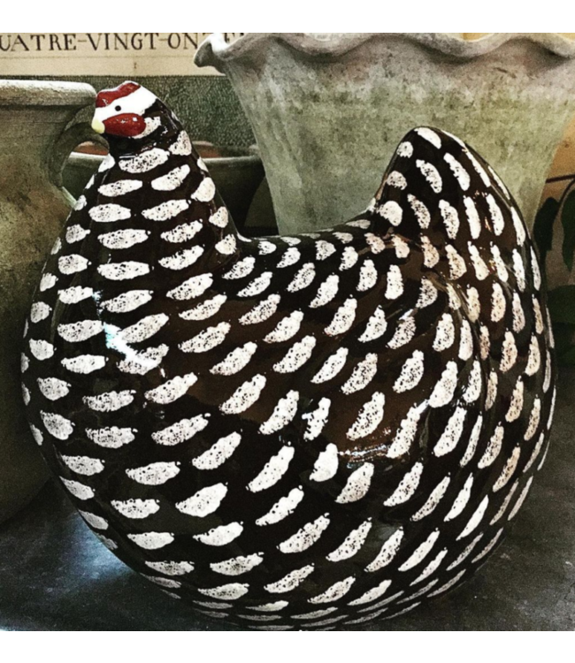 Les Ceramiques De Lussan Speckled Hen - MEDIUM