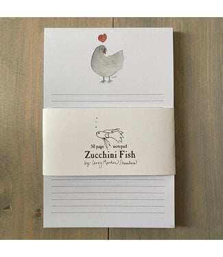 Zucchini Fish - Chicken Love Notepad