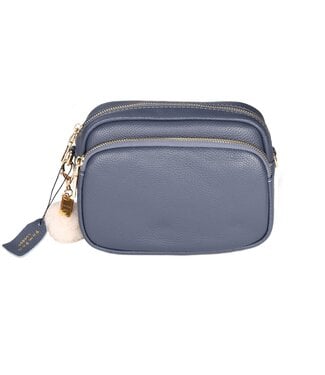 Pom Pom London Mayfair Bag - Slate Blue