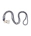 Pom Pom London Strap - Gold Chain Navy Weave