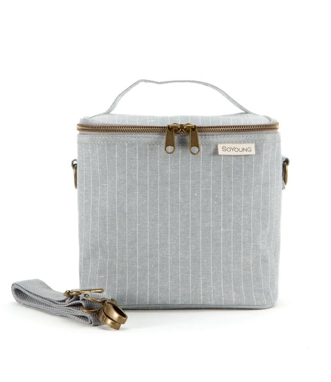 SoYoung Pinstripe Heather Gray - Petite Lunch Poche