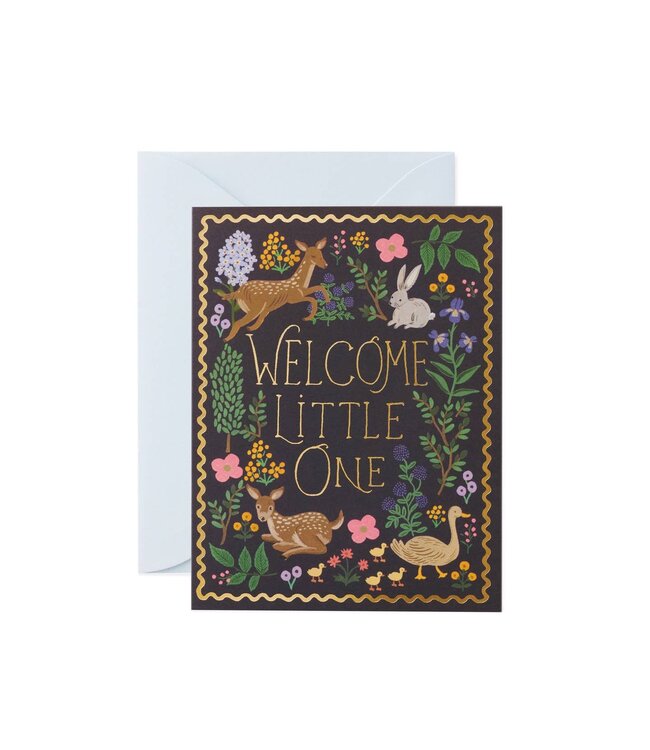 Rifle Paper Co Woodland Welcome Baby Greeting Card