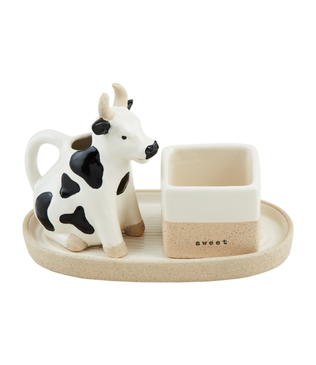 Mudpie Cream & Sugar Set - Cow