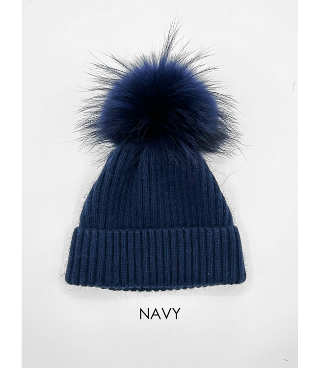 Linda Richards Angora Pom Pom Hat