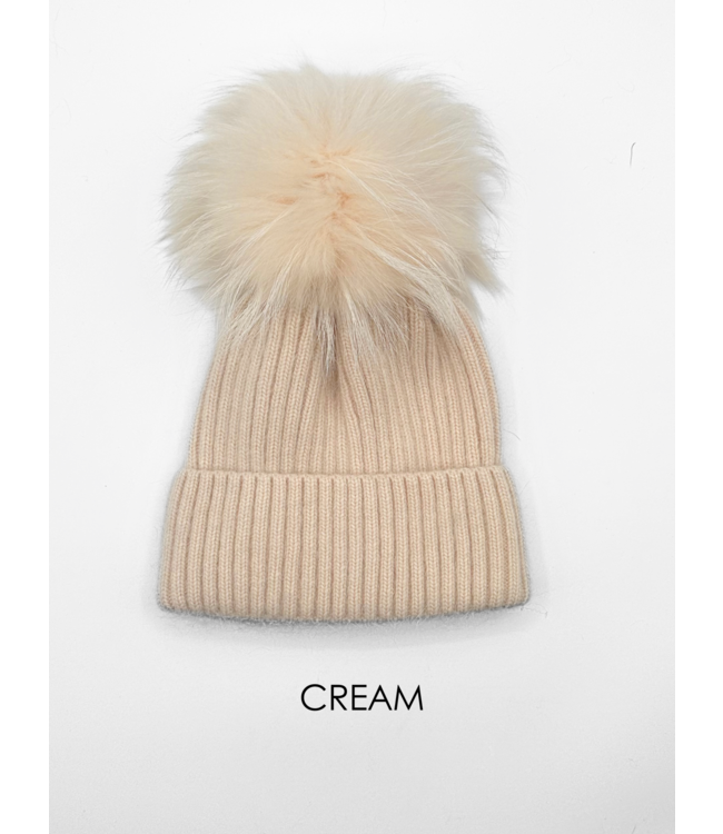 Linda Richards Angora Pom Pom Hat
