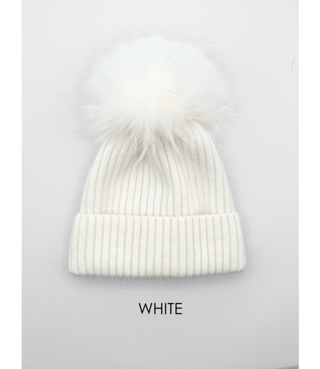 Linda Richards Angora Pom Pom Hat