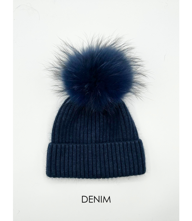 Linda Richards Angora Pom Pom Hat