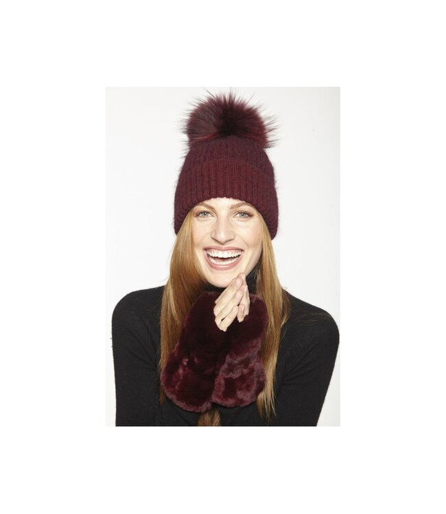 Linda Richards Angora Pom Pom Hat