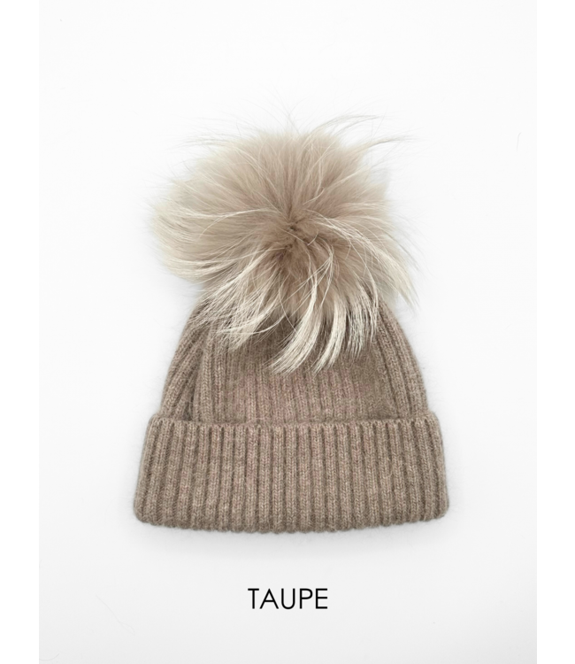 Linda Richards Angora Pom Pom Hat
