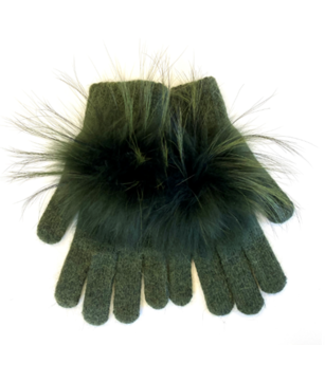 Linda Richards Pom Pom Angora Gloves