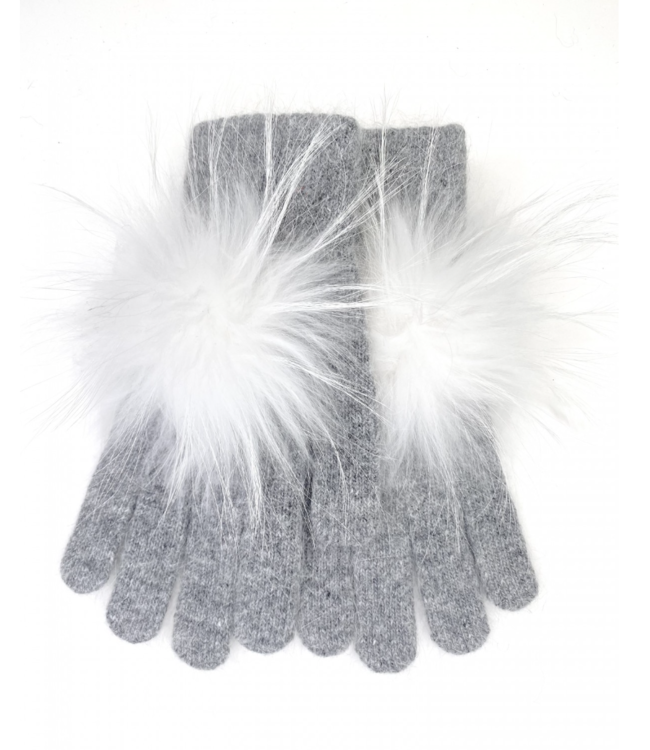 Linda Richards Angora Pom Pom Gloves