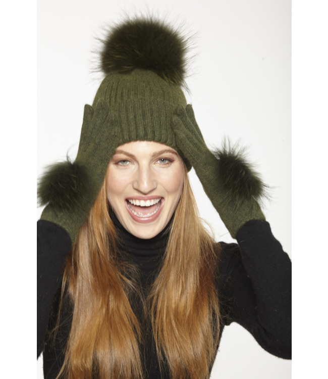 Linda Richards Pom Pom Angora Gloves