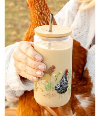 1 Canoe 2 Glass Can with Straw