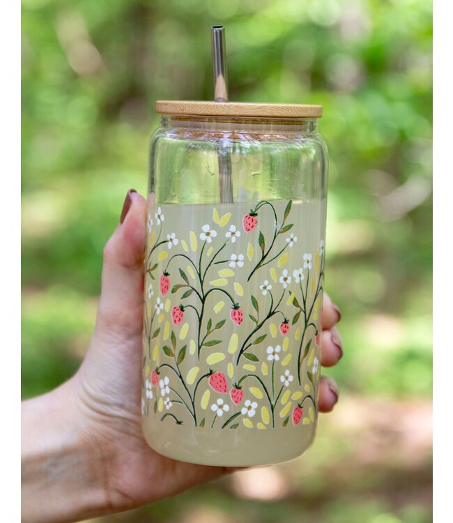 1 Canoe 2 Glass Can with Straw