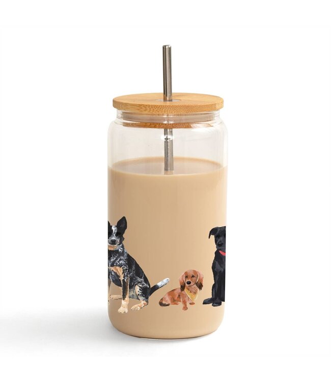 1 Canoe 2 Glass Can with Straw