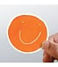 E. Francis Orange Smiley Sticker