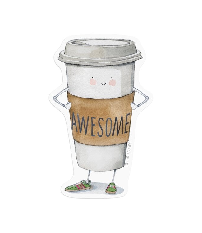 E. Francis Awesome Coffee Sticker