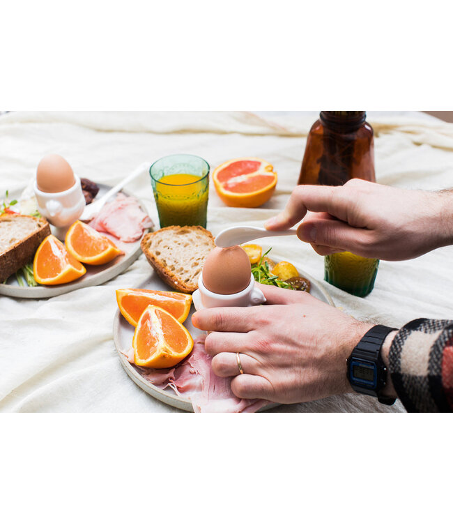 RSVP Porcelain Egg Cup & Spoon Set